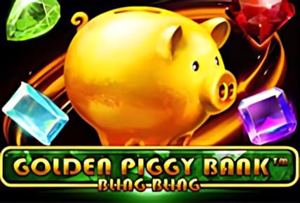 Golden Piggy Bank Bling Bling img